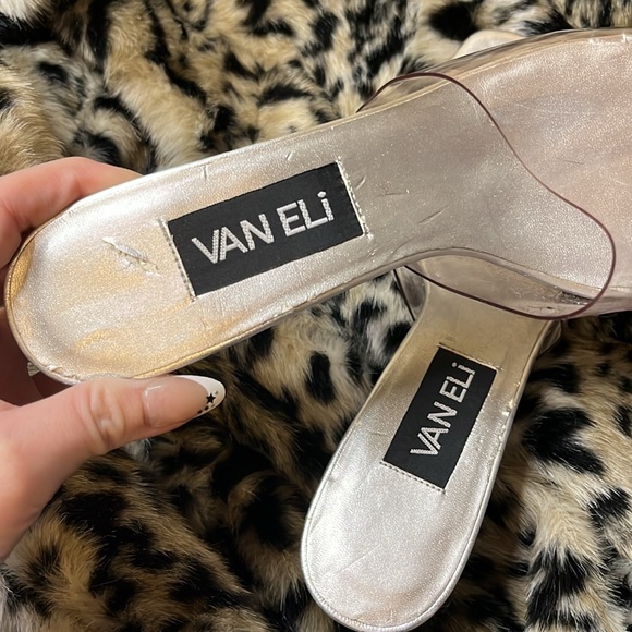 VAN ELI Clear Transparent Heels Size 8 - Picture 2 of 8